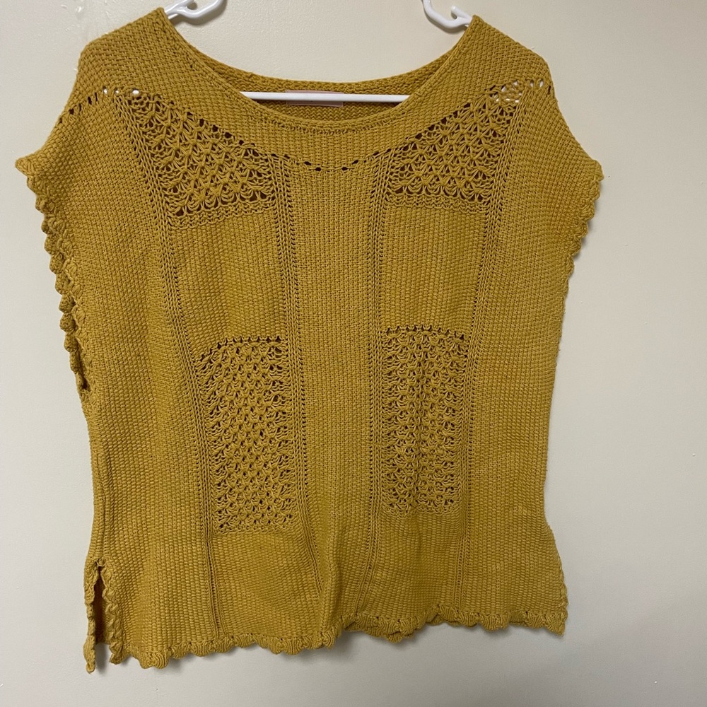 Yellow Crochet Top